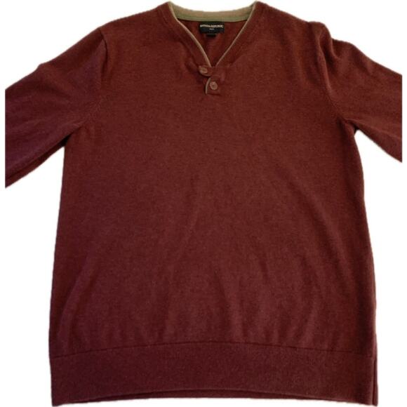 Banana Republic Men’s Pullover 100% Cotton Sweater Red/Maroon Size Large - Picture 3 of 13